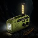 AD 1197 Green Radio solarne z korbką ręczną