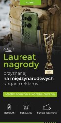 AD 1197 Green Radio solarne z korbką ręczną