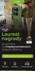 AD 1197 Green Radio solarne z korbką ręczną