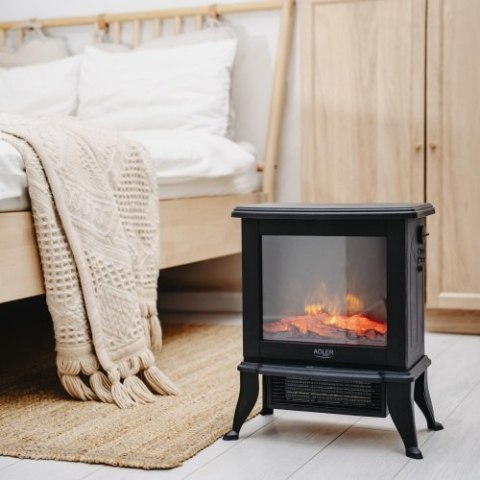 AD 7754 Kominek elektryczny | 2 poziomy grzania: 1000w / 1800w | efekt 3d płomienia | termostat