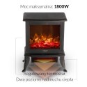 AD 7754 Kominek elektryczny | 2 poziomy grzania: 1000w / 1800w | efekt 3d płomienia | termostat