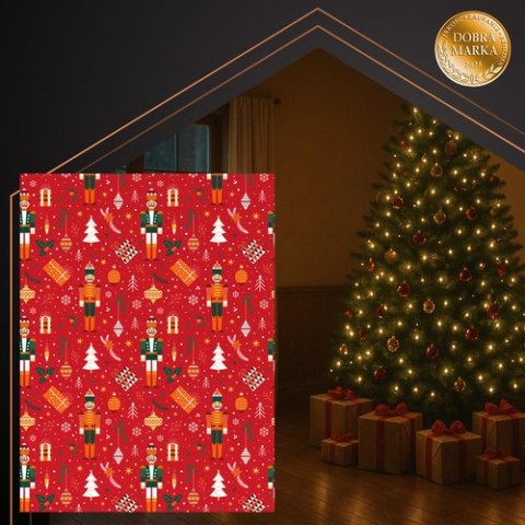 Koc świąteczny flanelowy 1,5x2m Ruhhy 26607