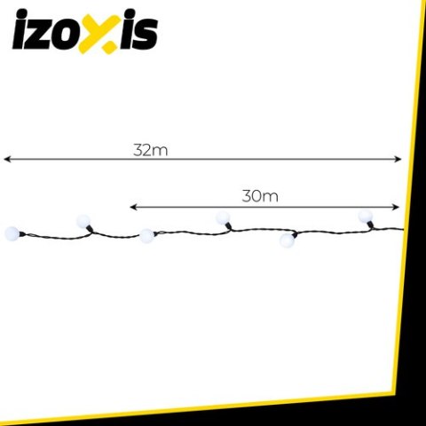 Lampki świąteczne kulki 300LED 30m Izoxis 26264