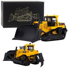 Spychacz Buldożer Koparka Huina Metalowy Model Budowlany 1:50
