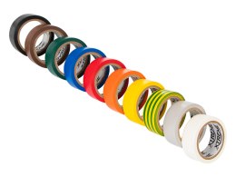 54-023# Taśma izolacyjna klejąca 0,13mm/19mm/5m - mix 10szt