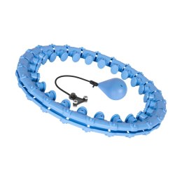 Smart Hula Hop odchudzające koło z wypustkami i obciążeniem 50cm, niebieskie, REBEL ACTIVE
