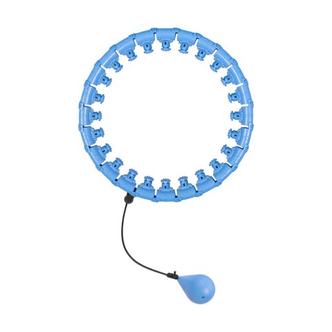 Smart Hula Hop odchudzające koło z wypustkami i obciążeniem 50cm, niebieskie, REBEL ACTIVE