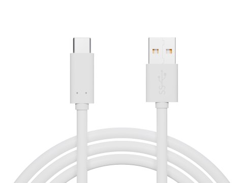 66-176# Przyłącze usb 3.0 a - usb-c 1m białe zawieszka
