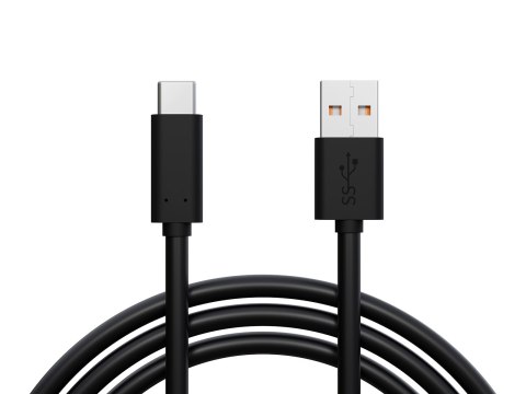 66-179# Przyłącze usb 3.0 a - usb-c 1m czarne zawieszka