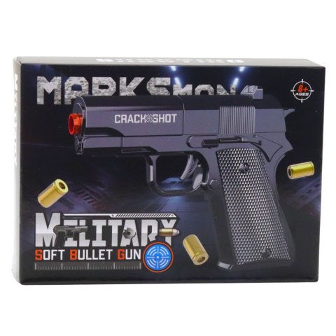 Mini Pistolet Broń Na Naboje I Łuski Czarny 13,5 cm