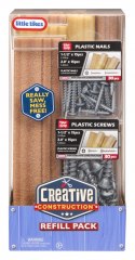 Zestaw creative construction: drewno, gwoździe i Śruby