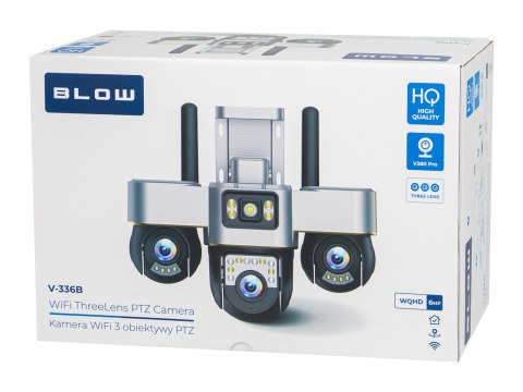 78-669# Kamera blow wifi 3 obiektywy obracane 6mp v-bp36 czarna