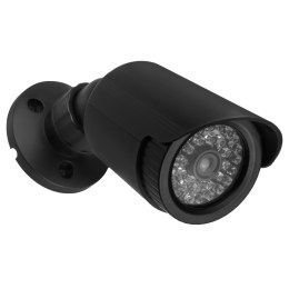 Atrapa kamery tubowej, diody IR LED, czarna, zasilanie 2xAA (brak w zestawie), ABS, IR1800 B
