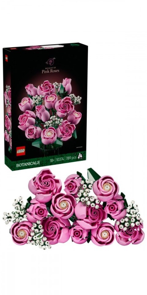 Klocki botanicals 10374 bukiet różowych róż
