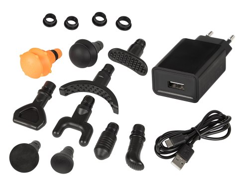44-357# Pistolet do masażu masażer blow wave 4000 biały + 10 końcówek + walizka