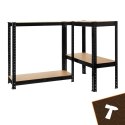 Regał magazynowy - czarny 150x75x30 Bigstren