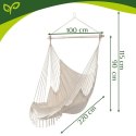 Huśtawka - fotel wiszący 210cm beżowy Gardlov