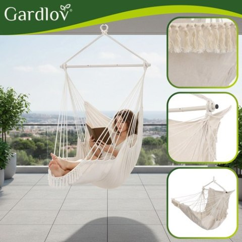 Huśtawka - fotel wiszący 210cm beżowy Gardlov