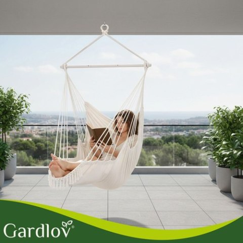 Huśtawka - fotel wiszący 210cm beżowy Gardlov