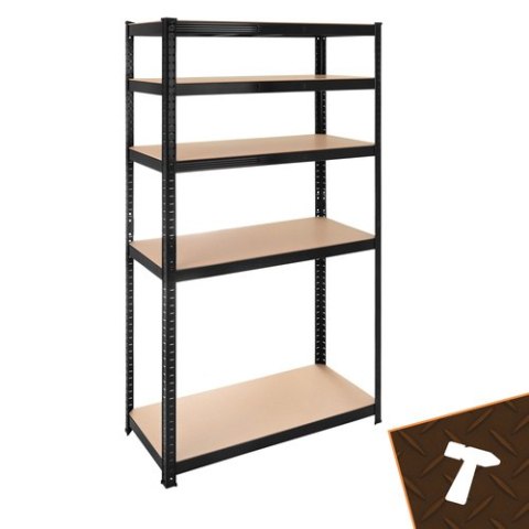 Regał magazynowy - czarny 180x90x40 Bigstren