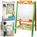 Dwustronna Tablica Edukacyjna Magnetyczna Kredowa 2w1 Pisak Litery Liczby