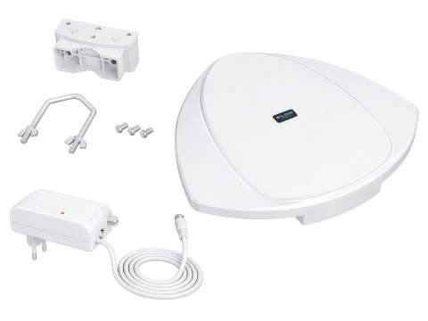 21-060# Antena dvb-t connect 8k aktywna zewnętrzna biała