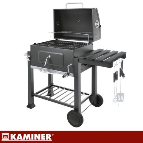 Grill ogrodowy z pokrywą 116x55x110cm Kaminer