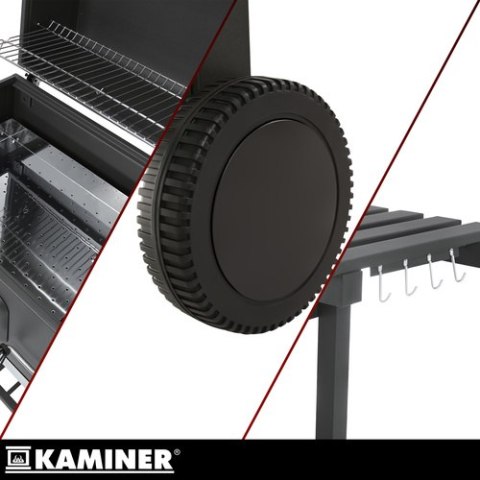 Grill ogrodowy z pokrywą 116x55x110cm Kaminer