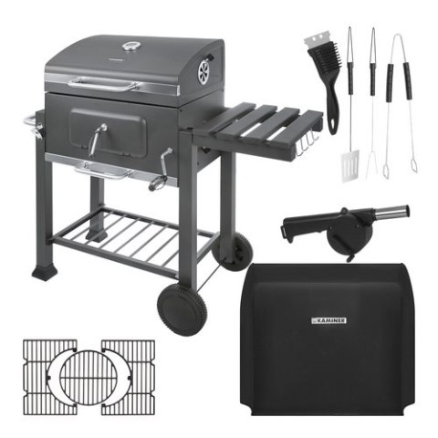 Grill ogrodowy z pokrywą 116x55x110cm Kaminer