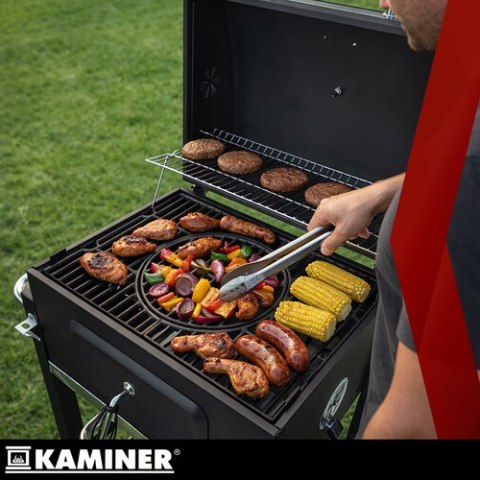 Grill ogrodowy z pokrywą 116x55x110cm Kaminer