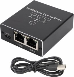 HD43A Rozdzielacz sieciowy 1x3 rj45