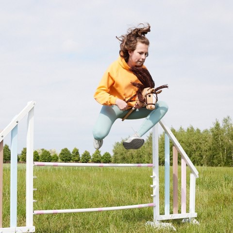 Koń na kiju hobby horse hoppihorse a4 beżowy, maść bułana