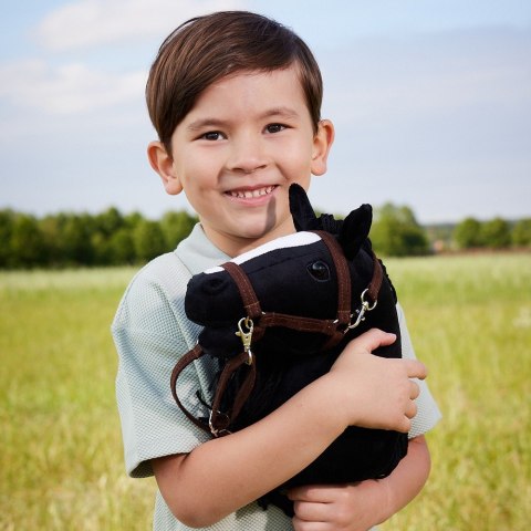 Koń na kiju hobby horse hoppihorse a4 czarny, maść kara