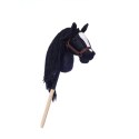 Koń na kiju hobby horse hoppihorse a4 czarny, maść kara
