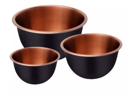 Misy, stal, czarne, zestaw 3 sztuki 1.6l, 3l i 5l klausberg