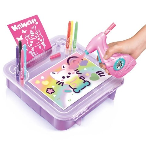 Projekt art - walizeczka małej artystki kawaii - kreatywny zestaw z elektronicznym aerografem