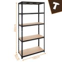 Regał magazynowy - czarny 220x100x45 Bigstren