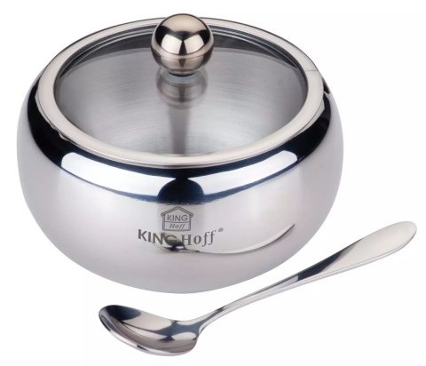 Cukiernica z łyżeczką, stal 460ml kinghoff