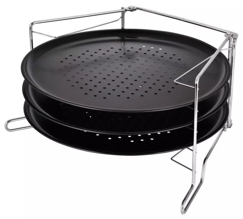 Forma do pizzy z powłoka marmurkową, podstawka stal, zestaw 4 elementy kinghoff