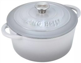 Garnek z pokrywą, żeliwo śr.21cm 2,4l szary kinghoff