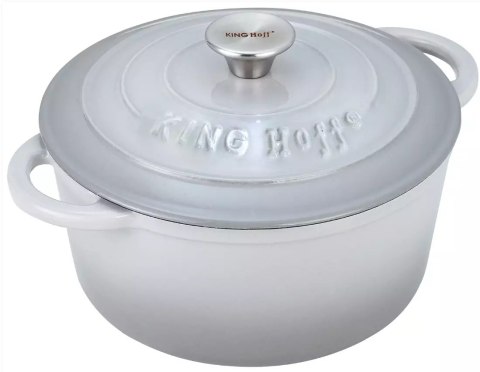 Garnek z pokrywą żeliwo śr.24cm 4l szary kinghoff