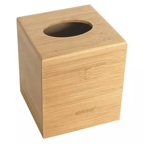 Pojemnik na chusteczki, bambus 13.8x13.8x15.6 cm kinghoff