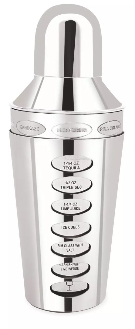 Shaker z recepturami drinków, stal 0,6l kinghoff