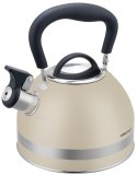 Czajnik z gwizdkiem, 1.8l, stali nierdzewnej, beżowy, kinghoff, kh-1854