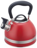 Czajnik z gwizdkiem, 1.8l, stali nierdzewnej, czerwony, kinghoff, kh-1853