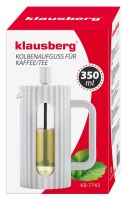 Zaparzacz do kawy/herbaty z dociskiem poj. 0,35l w kolorze jasnoszarym kb7743