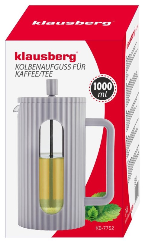 Zaparzacz do kawy/herbaty z dociskiem poj. 1l w kolorze czarnym kb7751