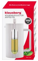 Zaparzacz do kawy/herbaty z dociskiem poj. 1l w kolorze jasnoszarym kb7753