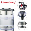 Czajnik elektryczny, szklany, z led, 1,7l, klausberg, kb-7888