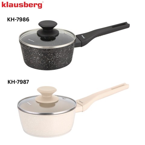 Rondel marmurowy 16 cm z pokrywką, nieprzywierający, klausberg kb-7986